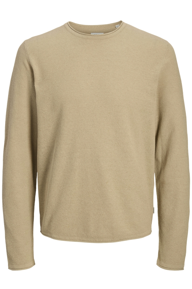 JJSHAWN KNIT CREW NECK 12269642 Oxford Tan